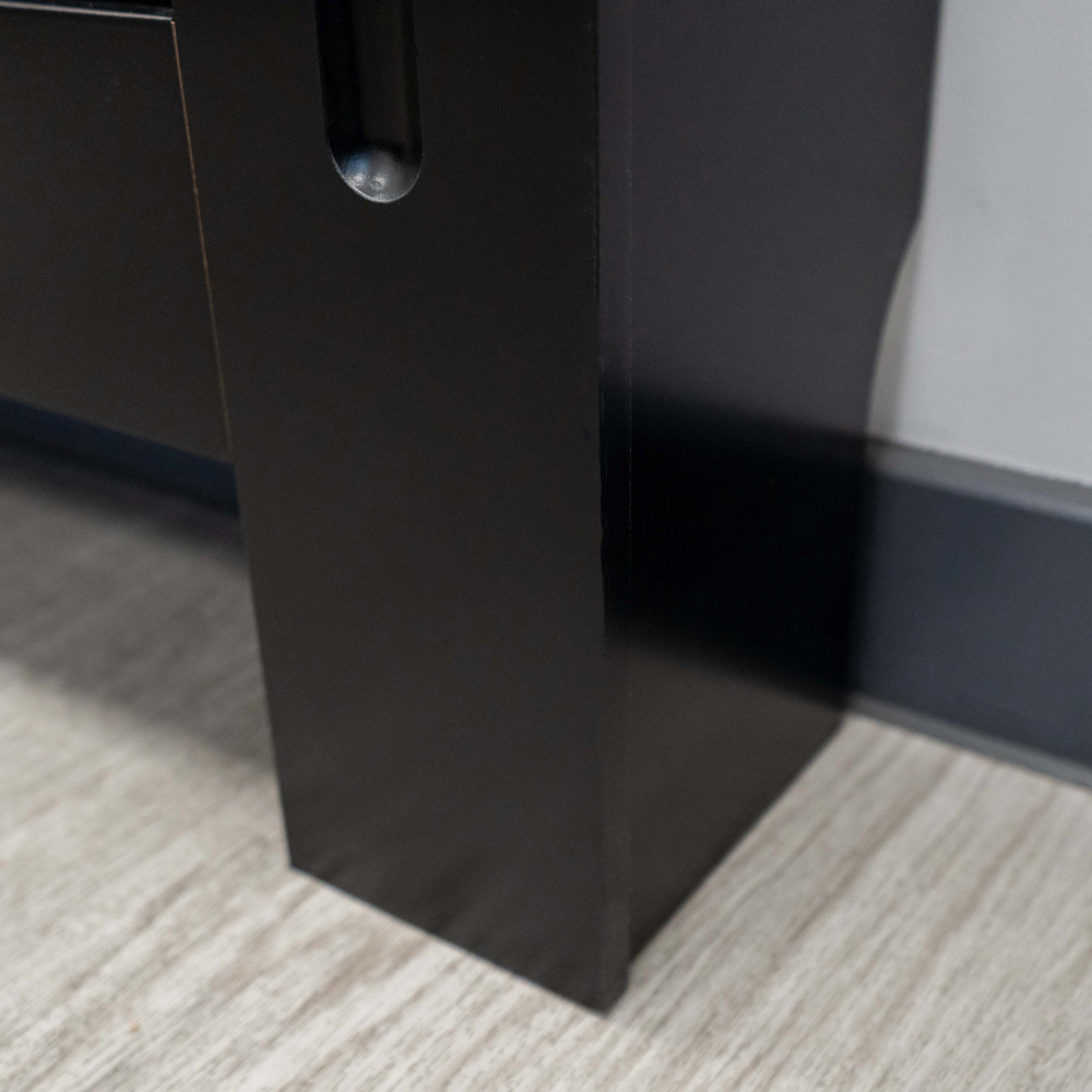 Jack Stonehouse Matt Black Adjustable Horizontal Line Radiator Cover Small Image 5