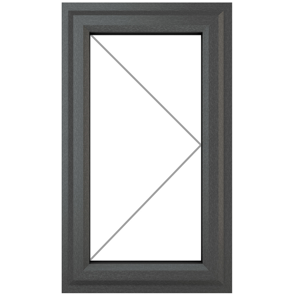 Crystal uPVC Triple Glazed Window Right Hand Side Hung Grey White Clear Glass 610x1040mm Image 2