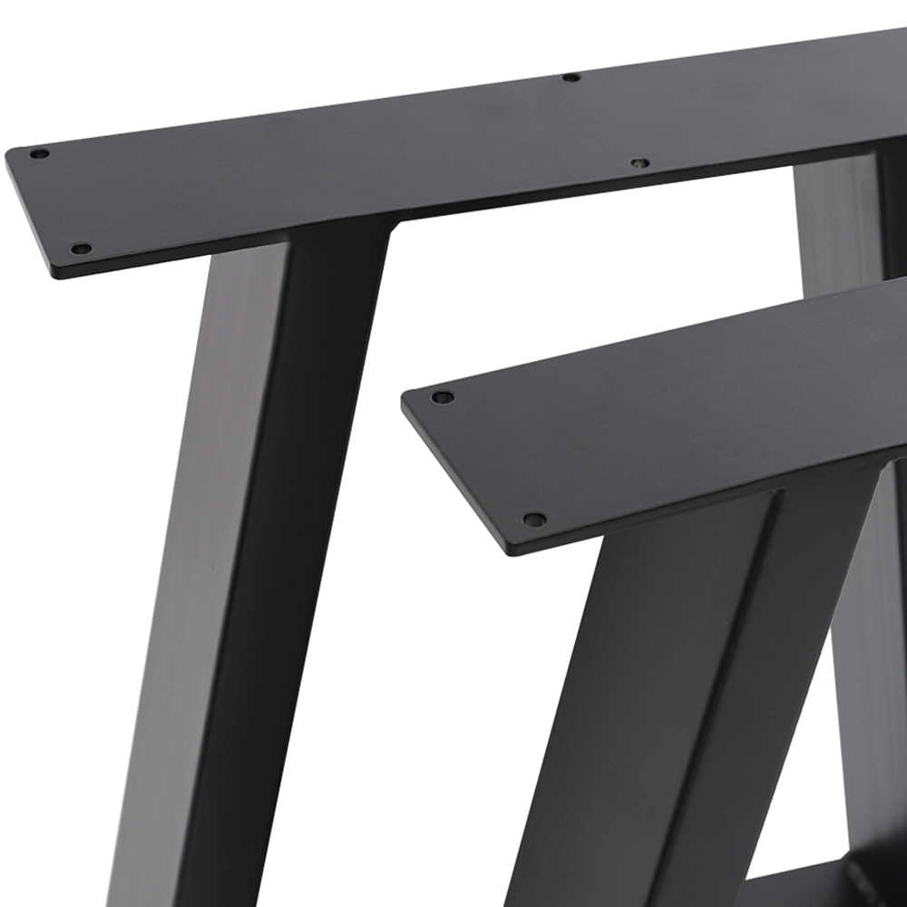 Living and Home 2 Pack Black Industrial Trapezoidal Iron Furniture Leg 35 x 40cm Image 5