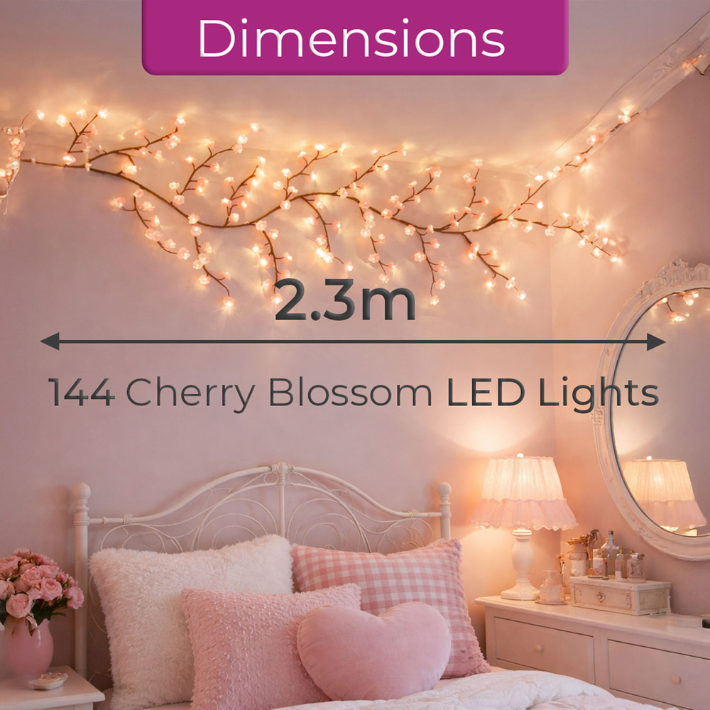 Neo 144 LED Cherry Blossom Battery Operated Fairy Light with Remote 2.3m Image 8