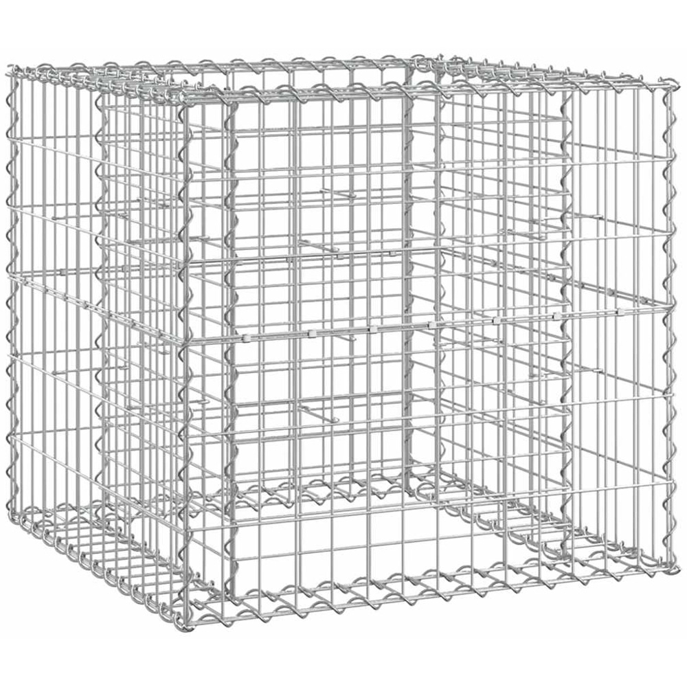 vidaXL Brown Solid Wood Pine Garden Bench with Gabion Basket 65.5 x 192 x 71cm Image 4