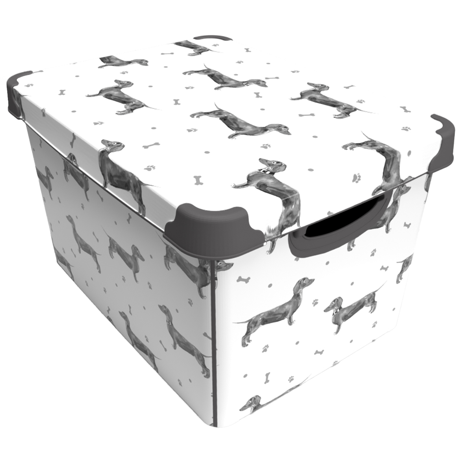 Patterned Storage Box - Dog Image 1