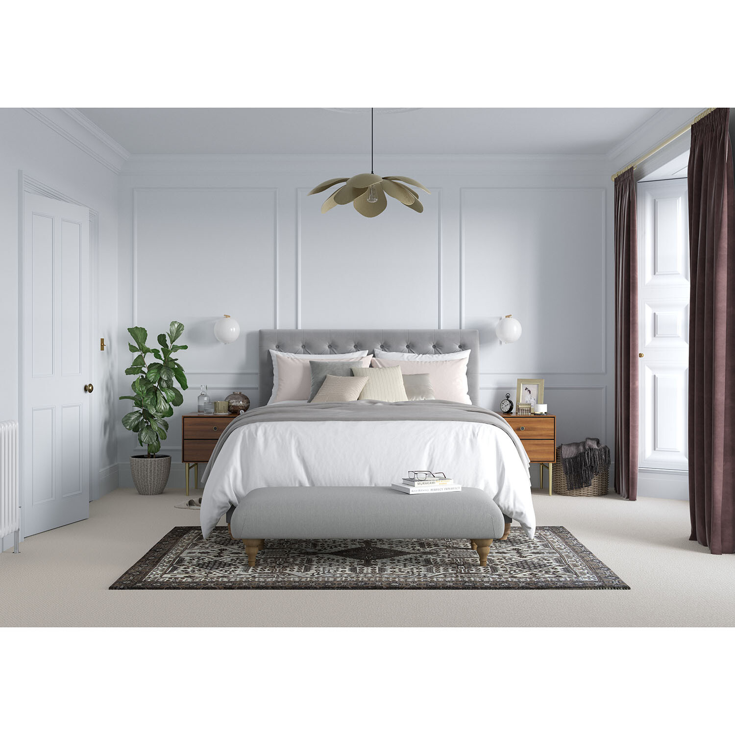 Dulux Heritage Walls and Ceilings Light French Grey Velvet Matt Emulsion Paint 2.5L Image 10