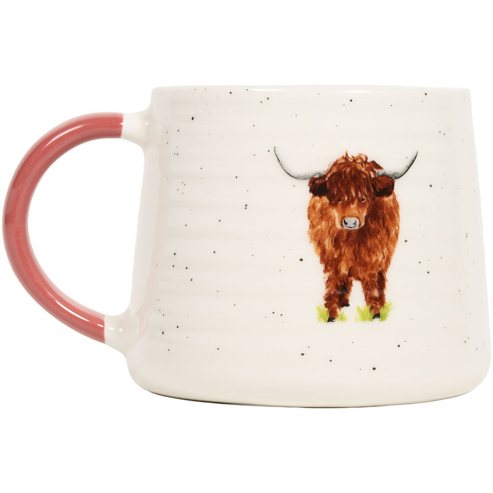 Highland Cow Large Ribbed Mug Neutral Image 2