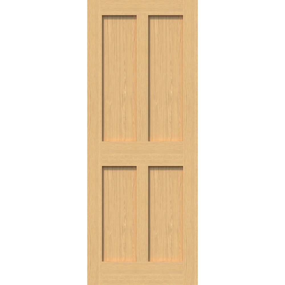 Green & Taylor Shaker Victorian Oak 4 Panel FD30 Fire Door 1981 x 838mm Image