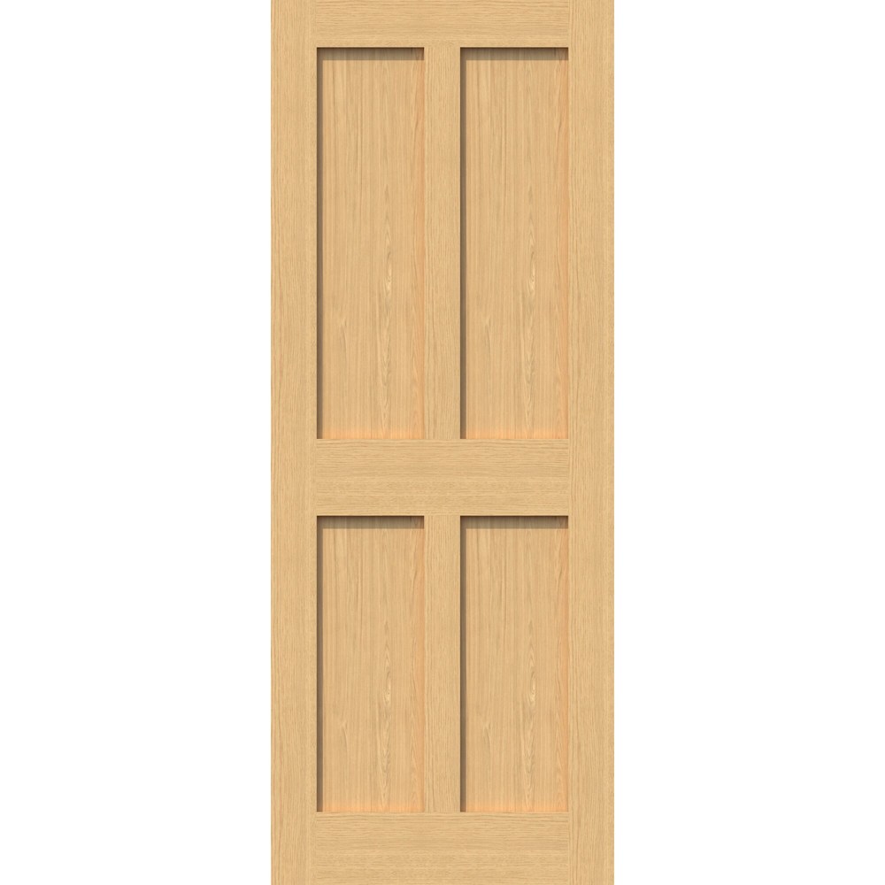 Green & Taylor Shaker Victorian Oak 4 Panel FD30 Fire Door 1981 x 610mm Image