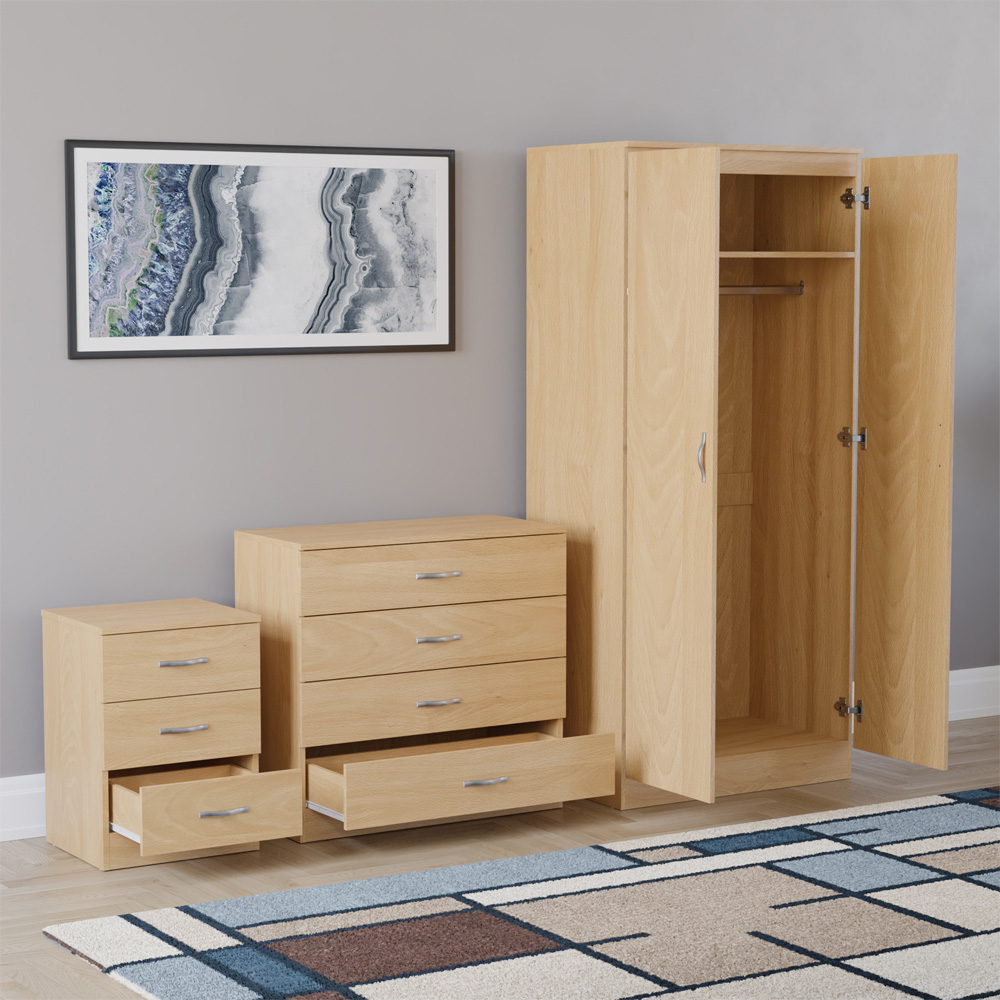 VIDA DESIGNS Riano Pine 3 Piece Bedroom Furniture Set Image 4