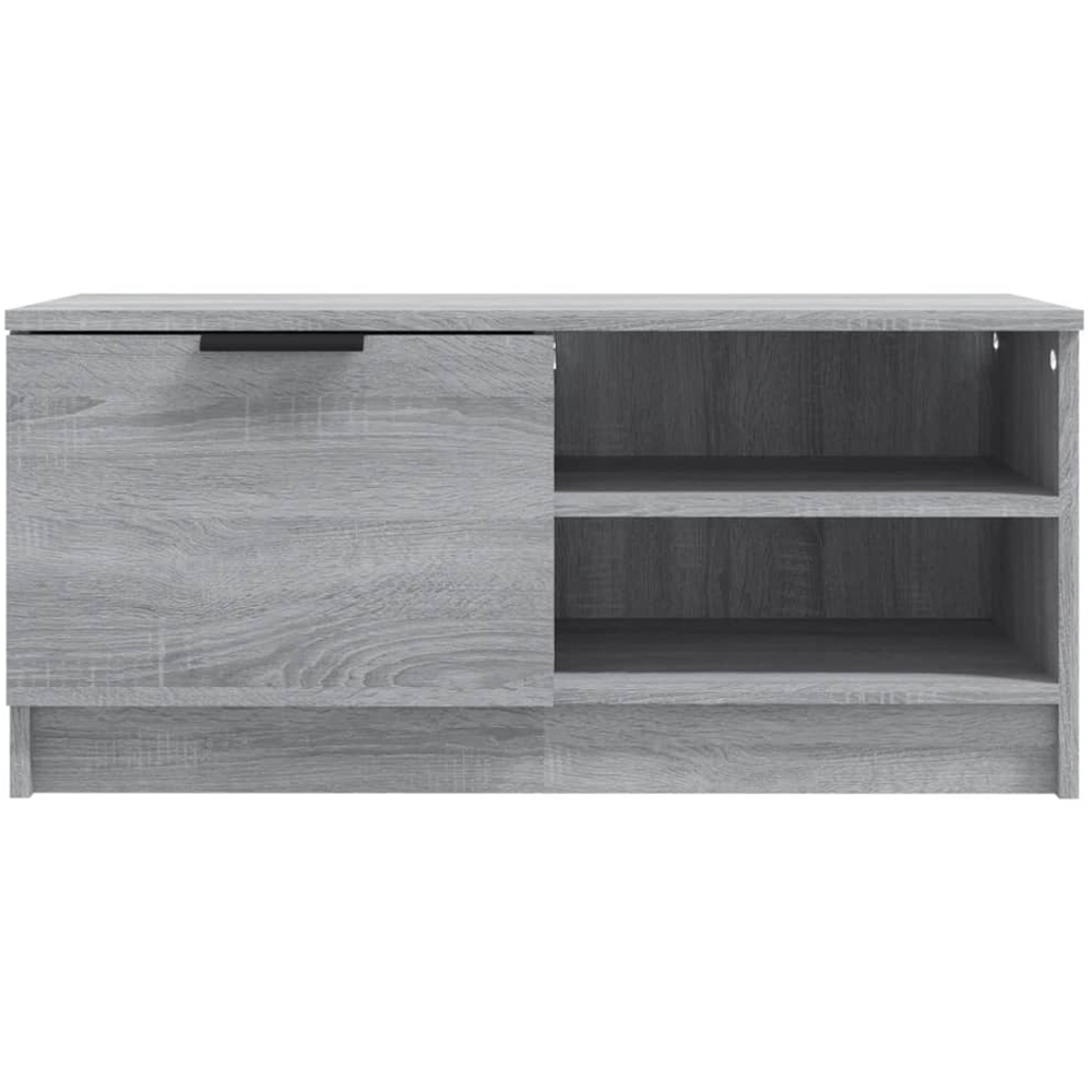 vidaXL Single Door 2 Shelf Grey Sonoma TV Cabinet Set of 2 Image 4