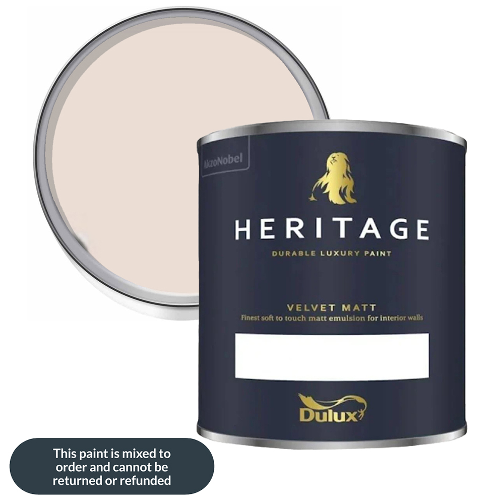 Dulux Heritage Walls and Ceilings Powder Colour Velvet Matt Emulsion Paint 1L Image 1
