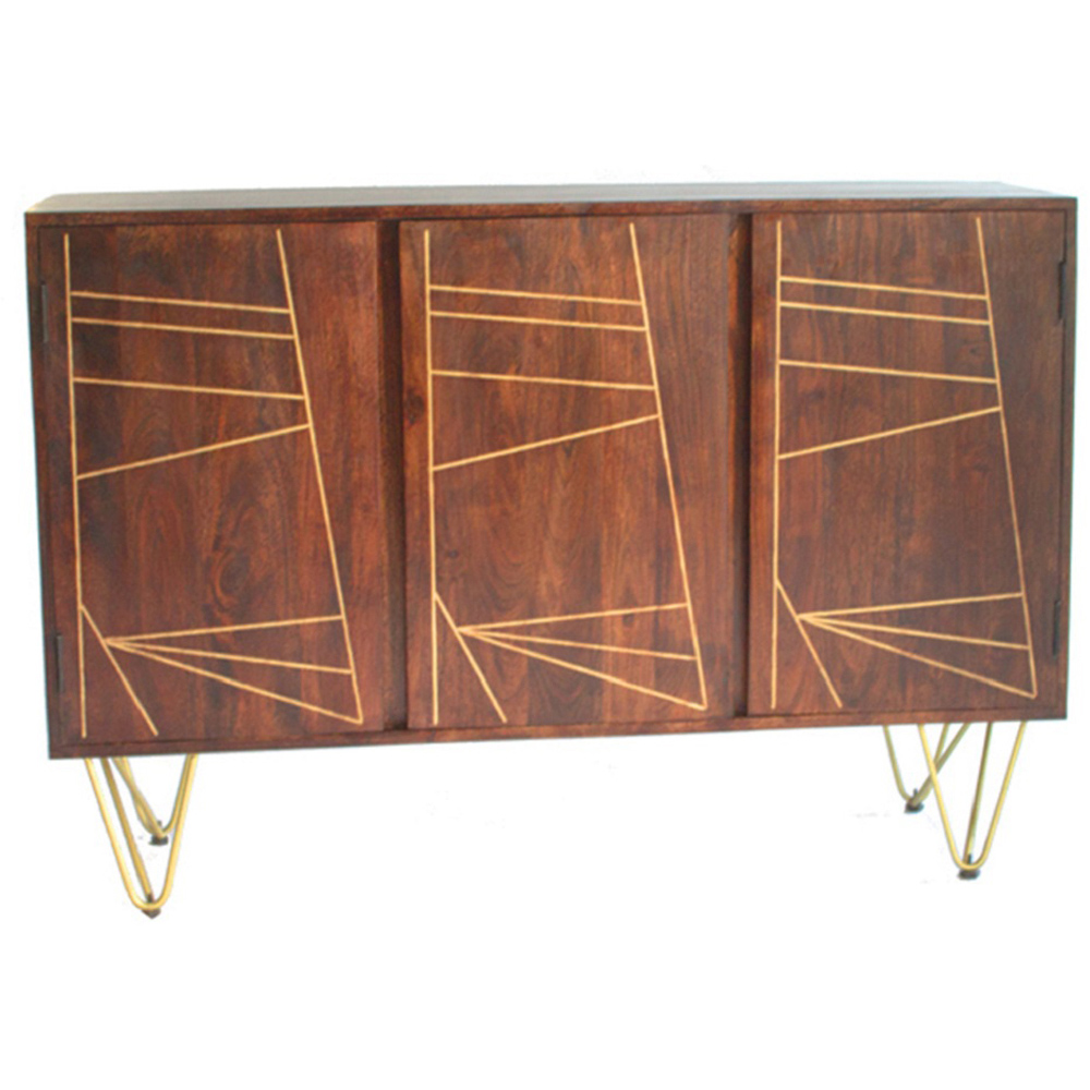 Brooklyn Ozella 3 Door Dark Gold Large Sideboard Image 2