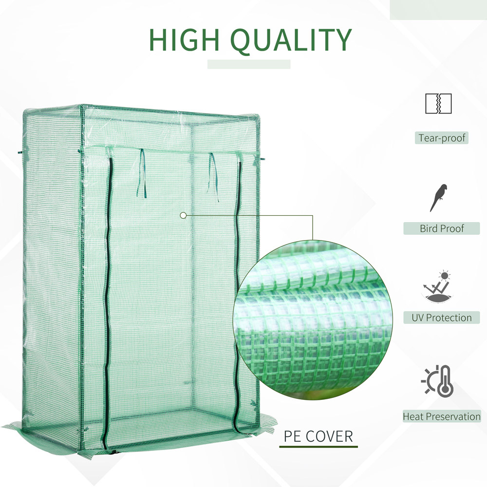 Outsunny Green PE Cover 3.2 x 1.6ft Greenhouse Image 4