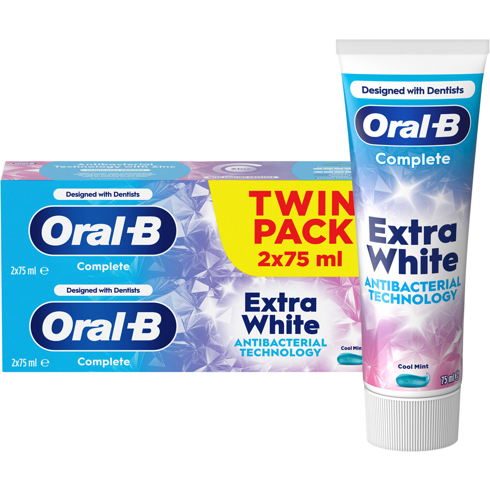 Oral-B Complete Extra White Toothpaste Twin Pack Image 3