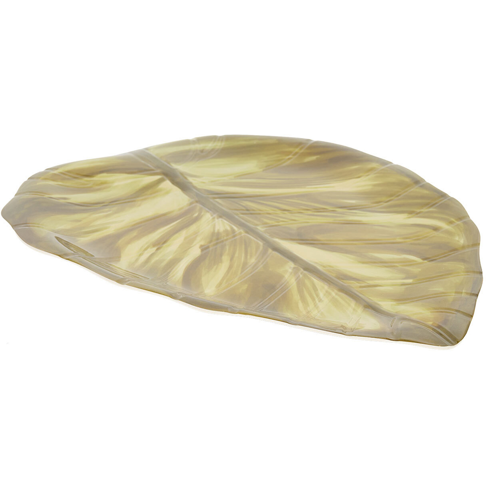 Casablanca Leaf Serving Plate Olive Image 4