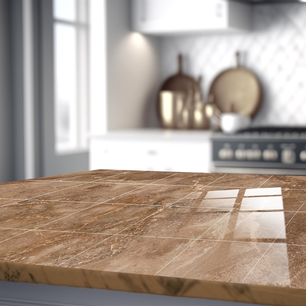 Walplus Copper Brown Marble Stone Tile Sticker 12 Pack Image 3