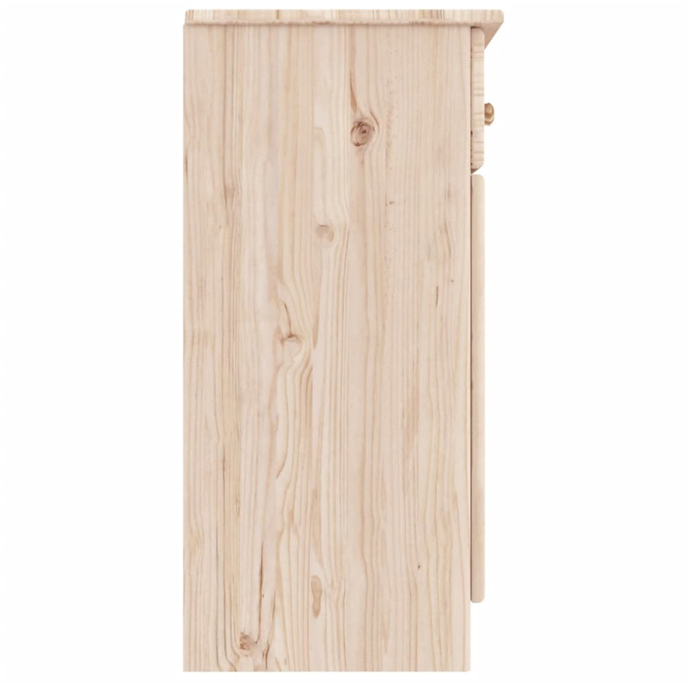 vidaXL Alta 2 Door 2 Drawer Natural Solid Pine Wood Sideboard Image 5