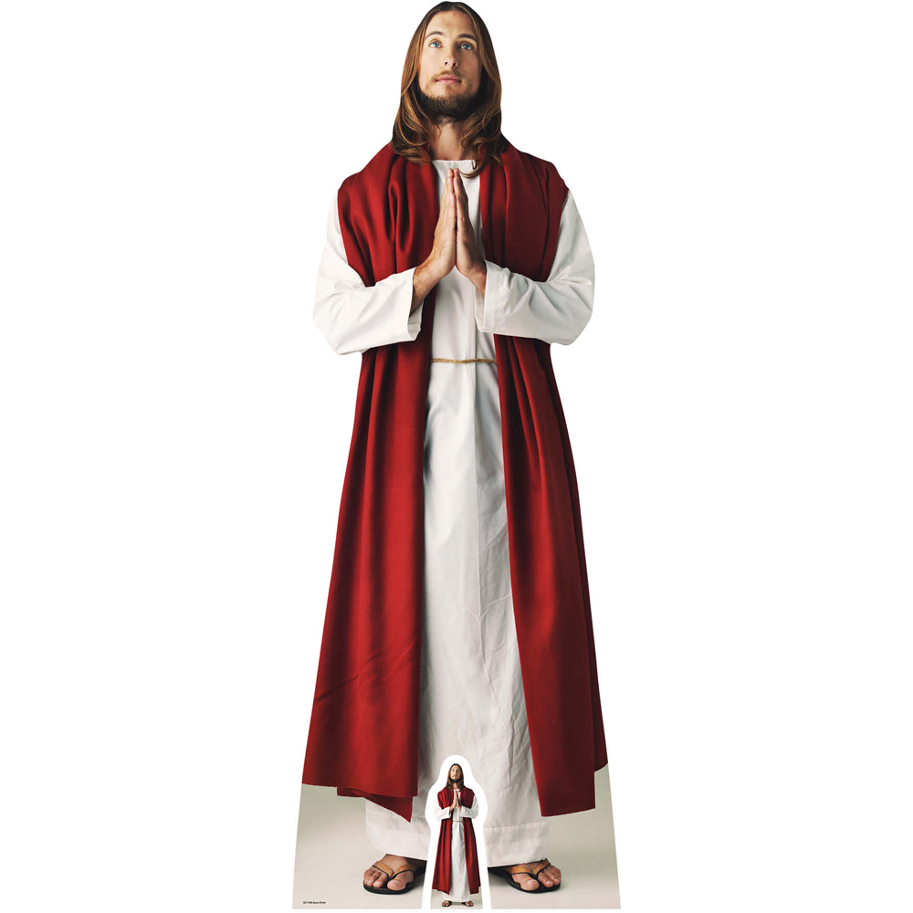 Star Cutouts Jesus Christ Christmas Cardboard Cutout 6.2ft Image 1