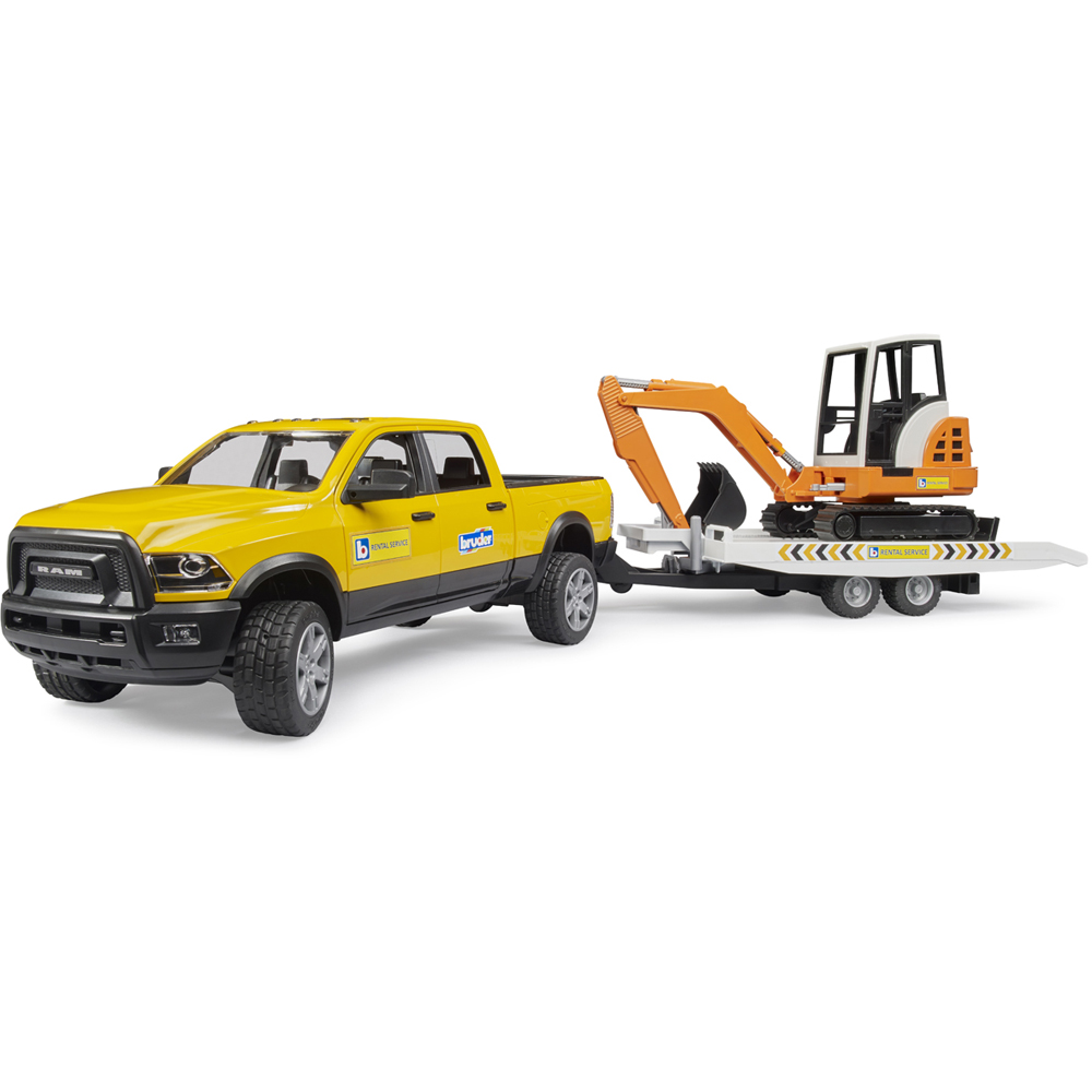 Bruder RAM 2500 Wagon Rental Service with Mini Excavator Image 2