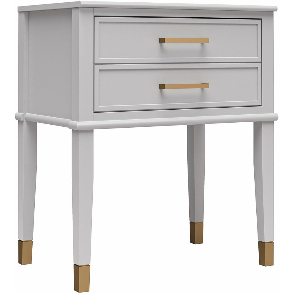 Dorel Home Westerleigh Single Drawer Dove Grey End Table Image 2