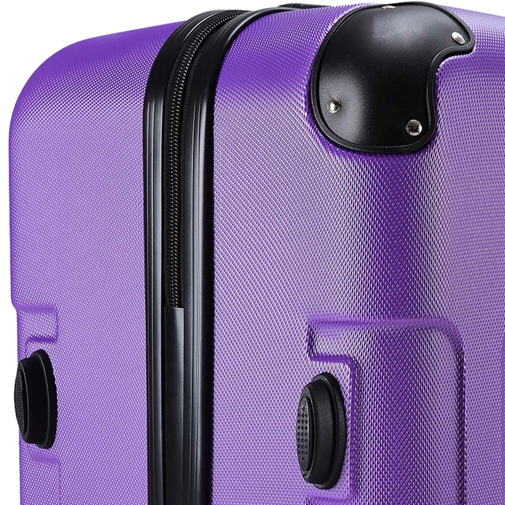 H&O Direct Large Purple Hardside Suitcase Image 3