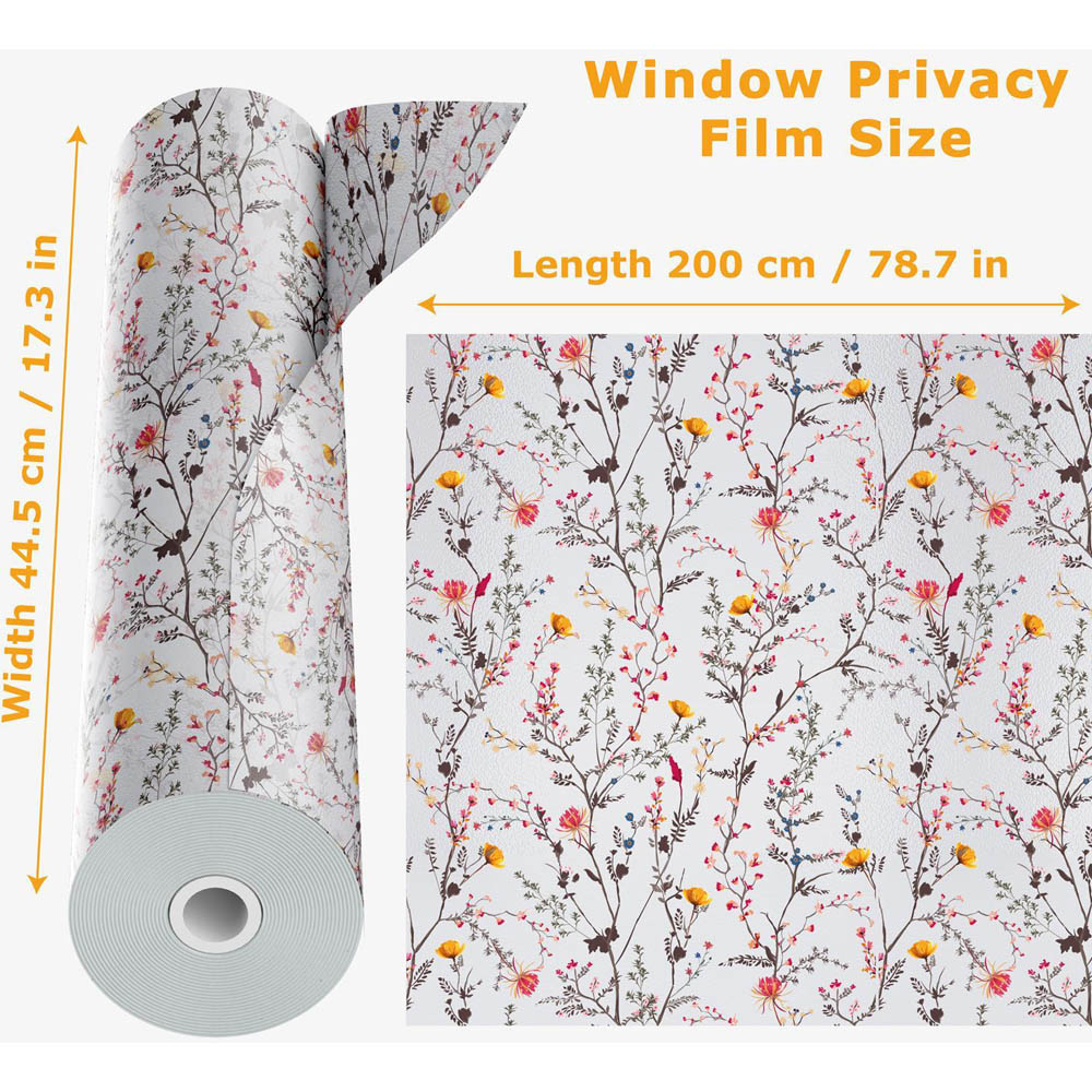 Walplus Watercolour Flowers and Butterflies Window Sticky Back Plastic Vinyl Wrap Film 44cm x 2m Image 7