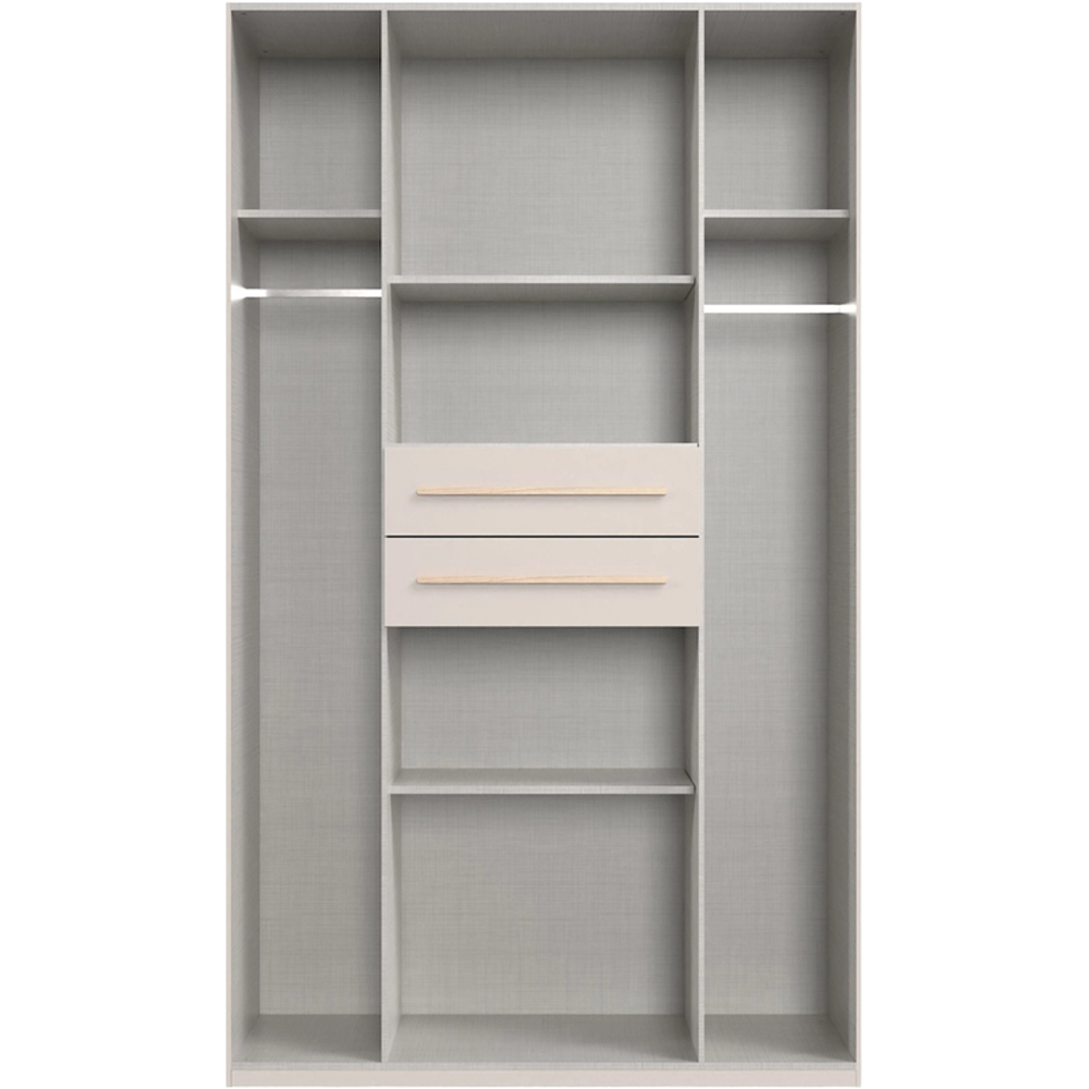 TJ'S Digit 4 Door 2 Drawer White and Graphite Wardrobe Image 3