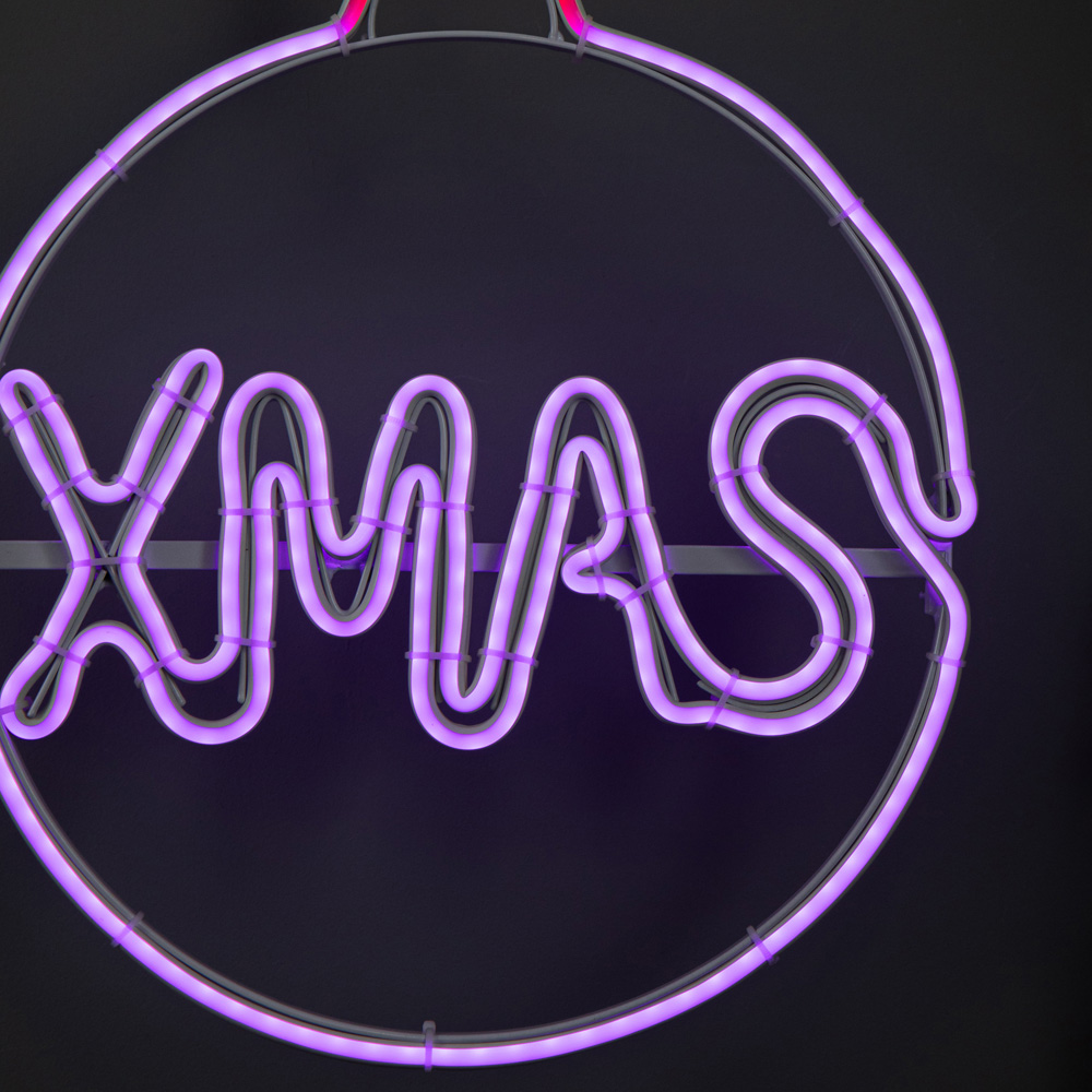 Samuel Alexander Multicolour LED Light Up Neon Bauble Christmas Decoration Image 7
