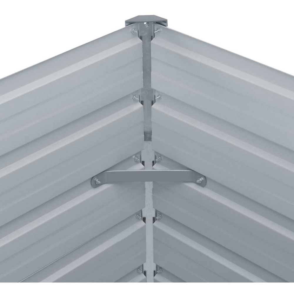 vidaXL Anthracite Galvanised Steel Raised Garden Bed 45 x 100 x 100cm Image 5