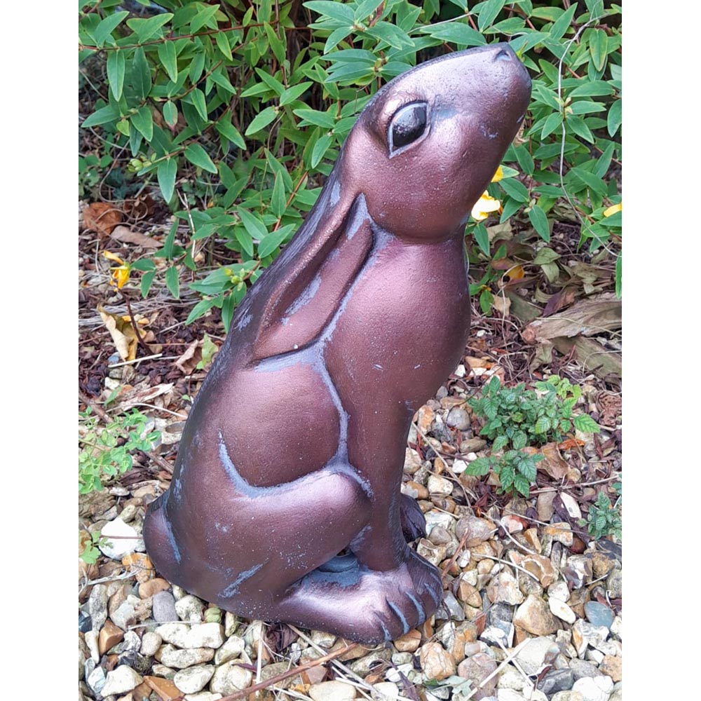 Inspirational Gifting Moongazing Hare Cast Aluminium Garden Ornament Image 4