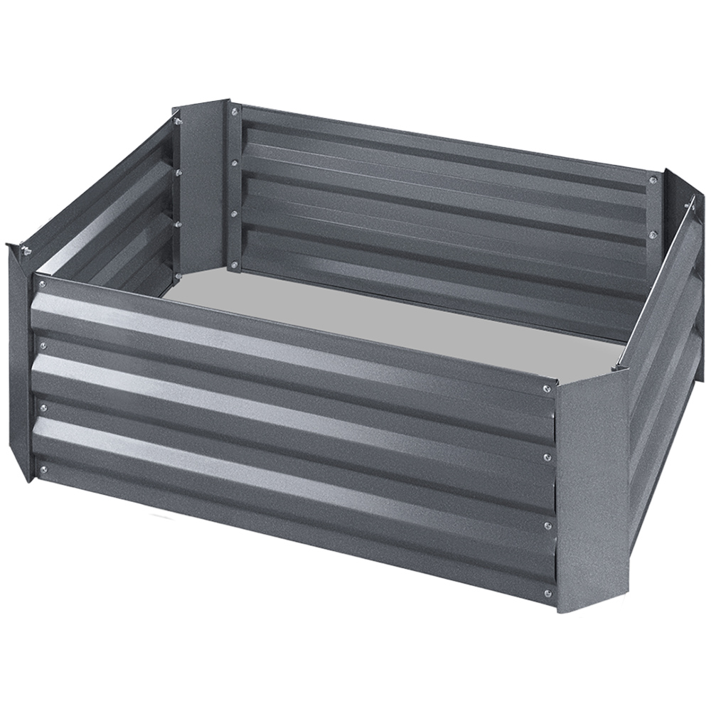 tectake Valeriana 60 x 80cm Galvanised Steel Raised Garden Bed Image 1