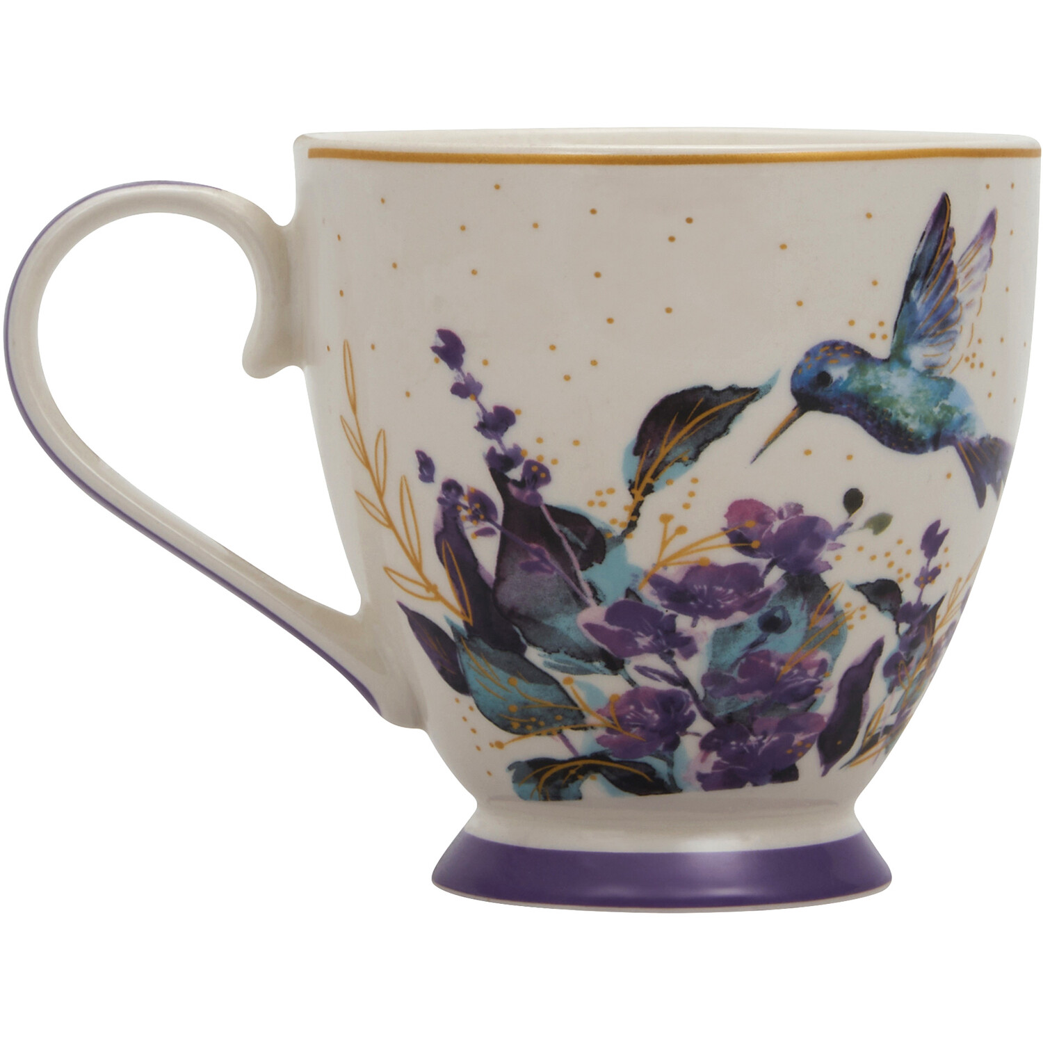 Humming Bird Footed Mug - Purple Image 3