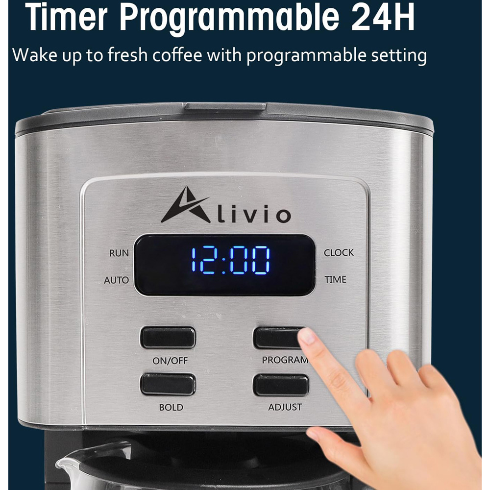 Alivio 1.3L Filter Coffee Machine with Programmable Timer Image 4