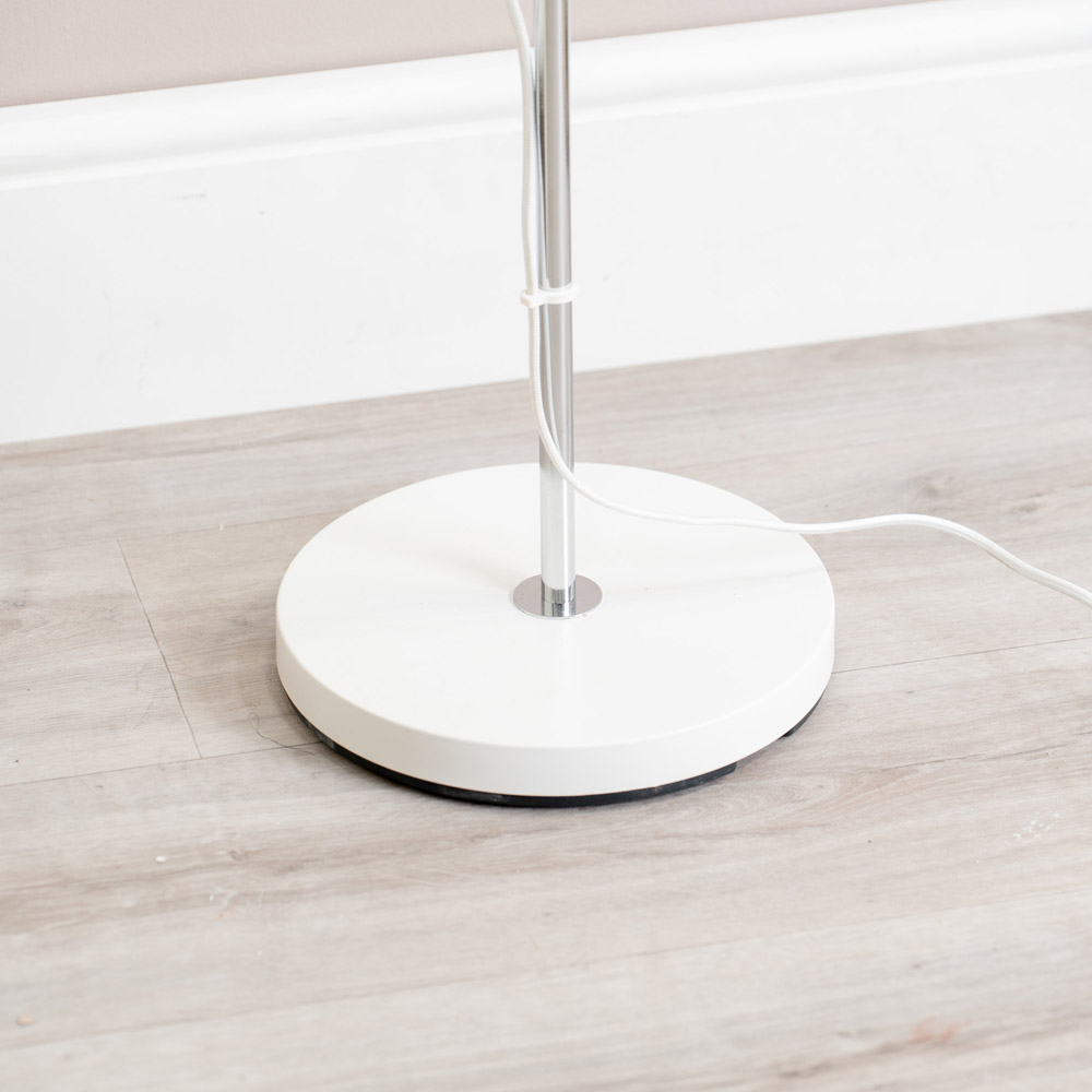 ValueLights Orion 2 Way White Metal Adjustable LED Floor Lamp Image 6