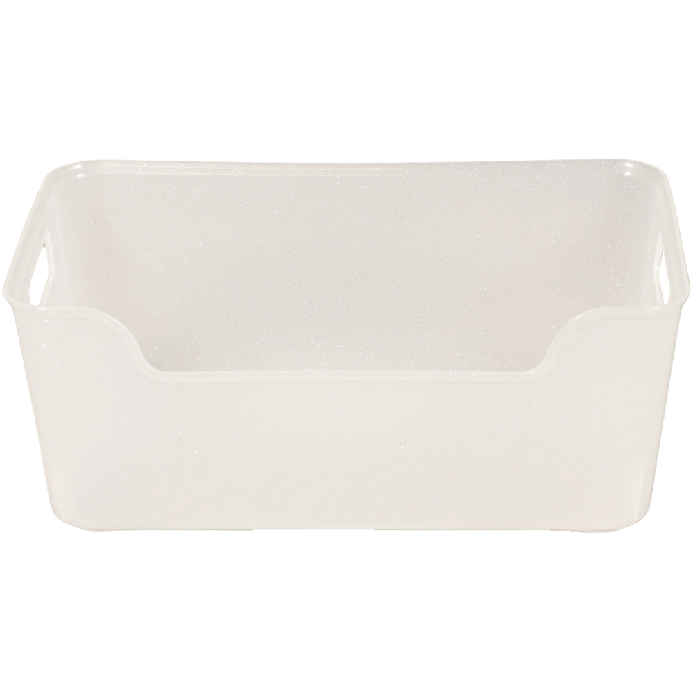 Glitter Extra Large Storage Basket White Image 2