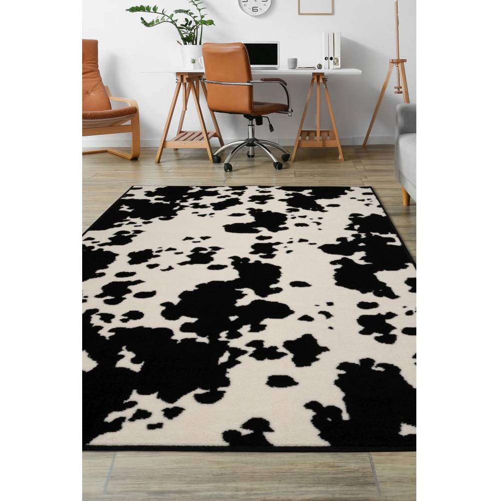 Homemaker Maestro Cow Print Mono Rug 120 x 170cm Image 6