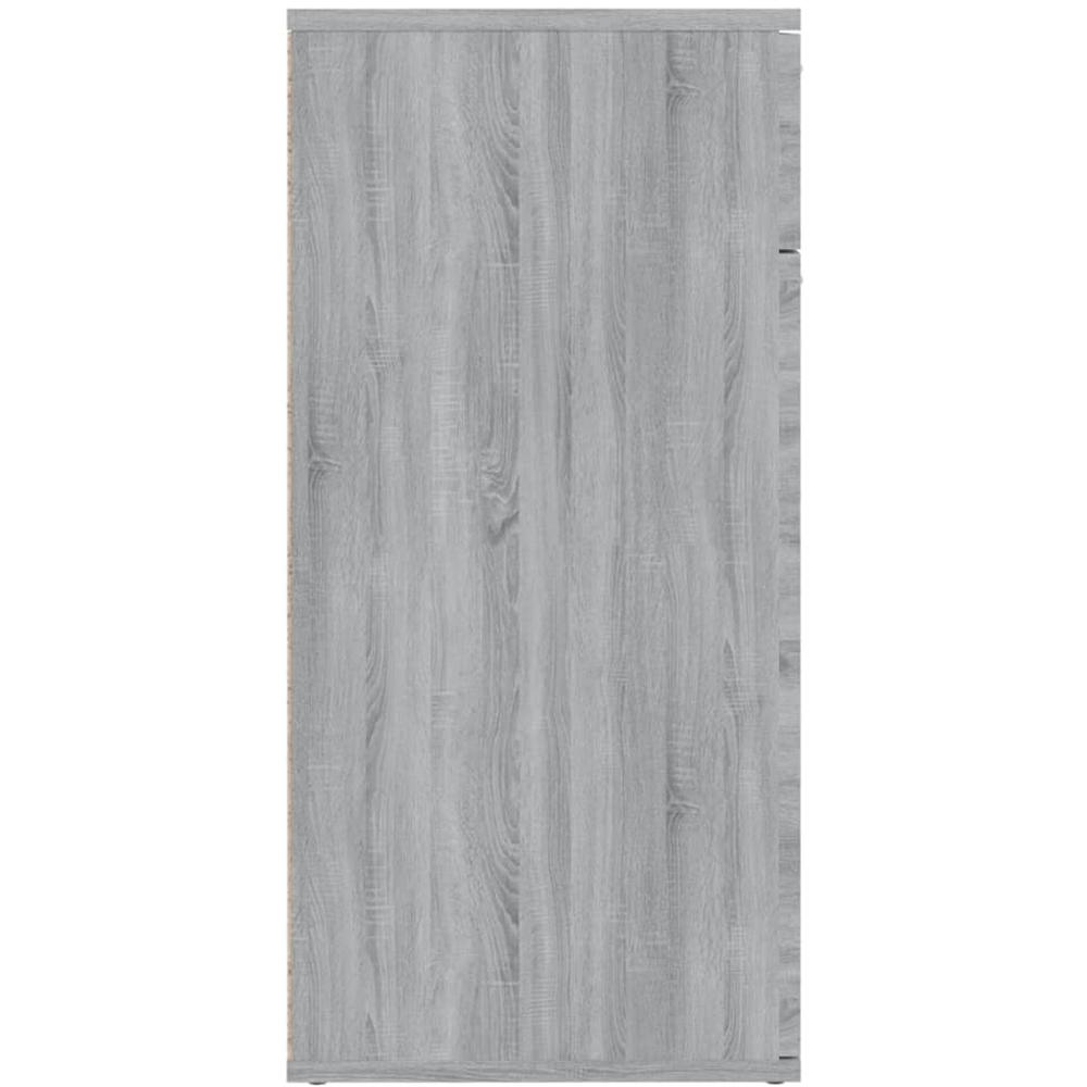 vidaXL 2 Door Single Drawer Grey Sonoma Wooden Sideboard Image 6
