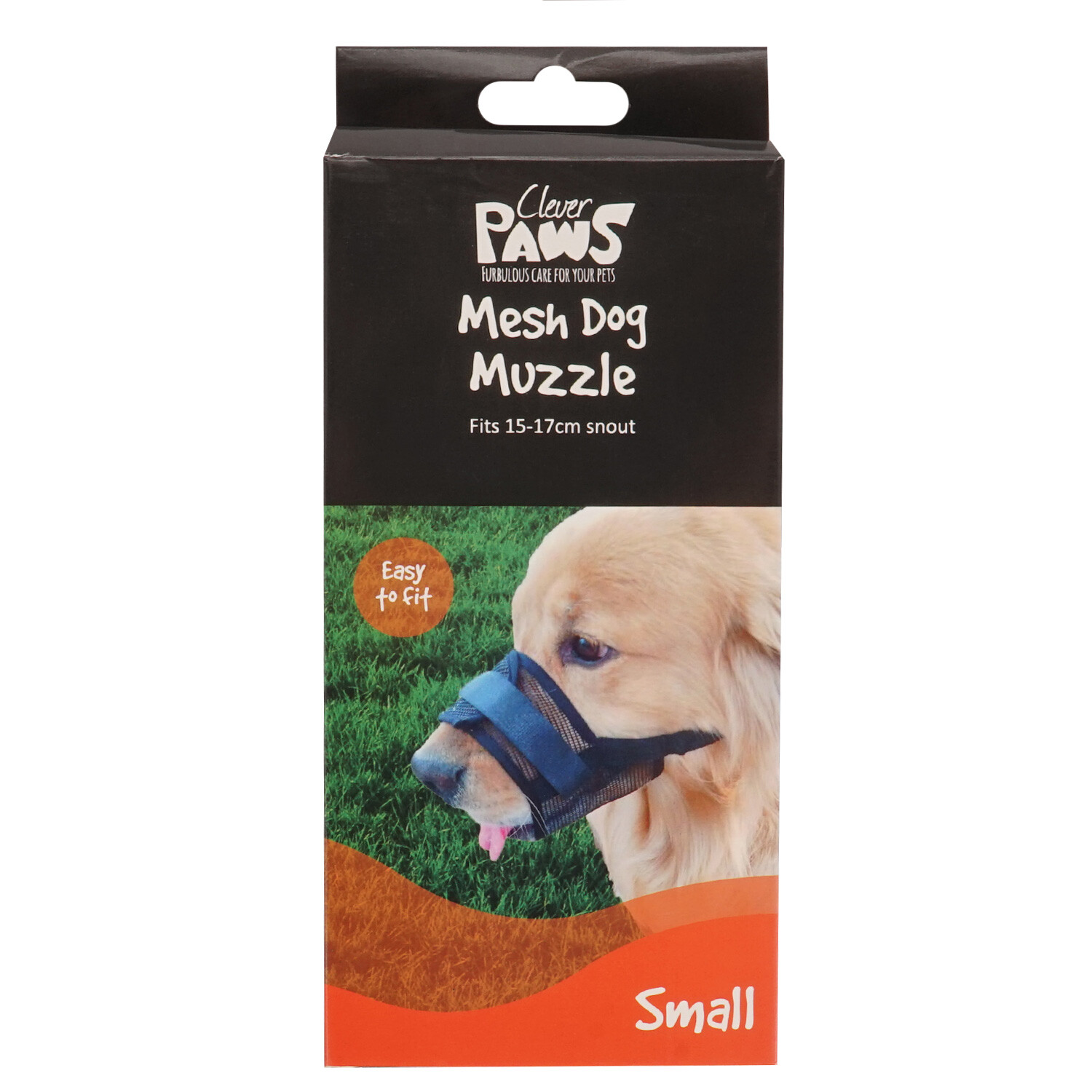 Clever Paws Mesh Dog Muzzle  - Black / Small Image 1