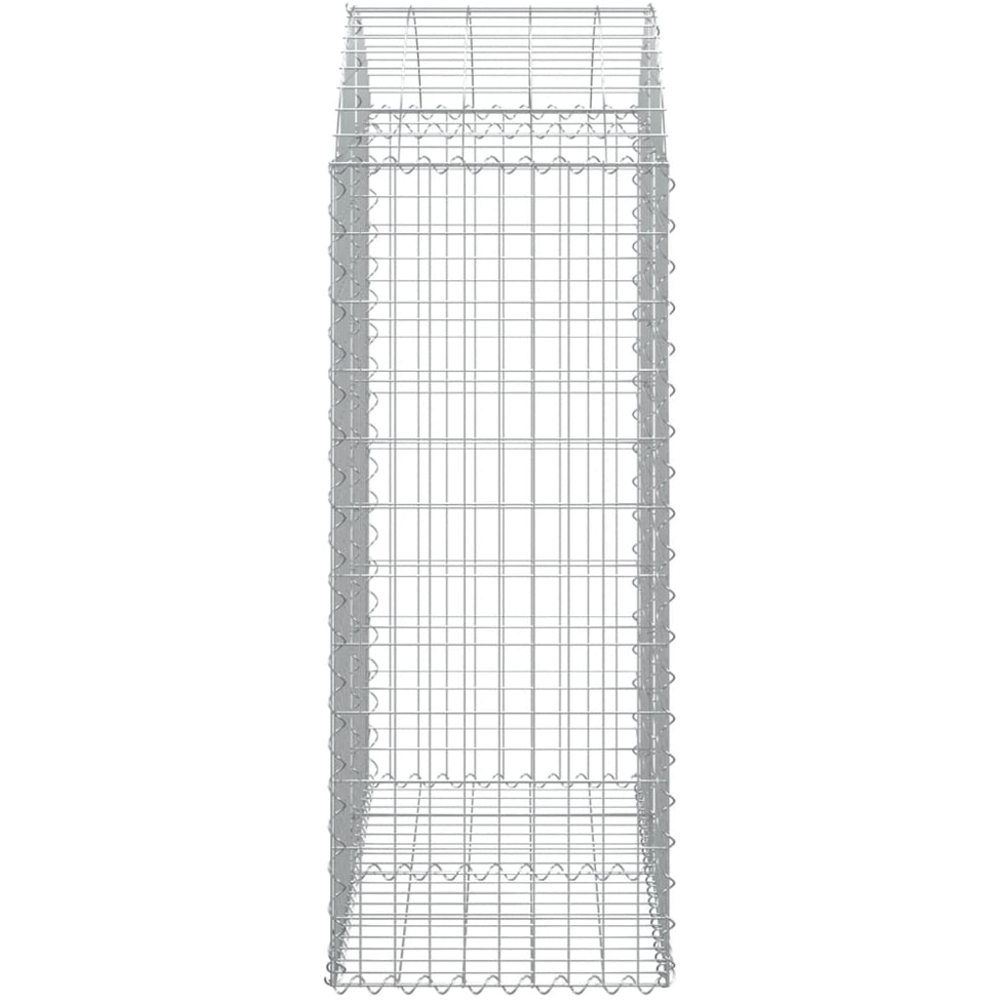 vidaXL Silver Galvanised Iron Arched Gabion Basket 100 x 50 x 120/140cm Image 3
