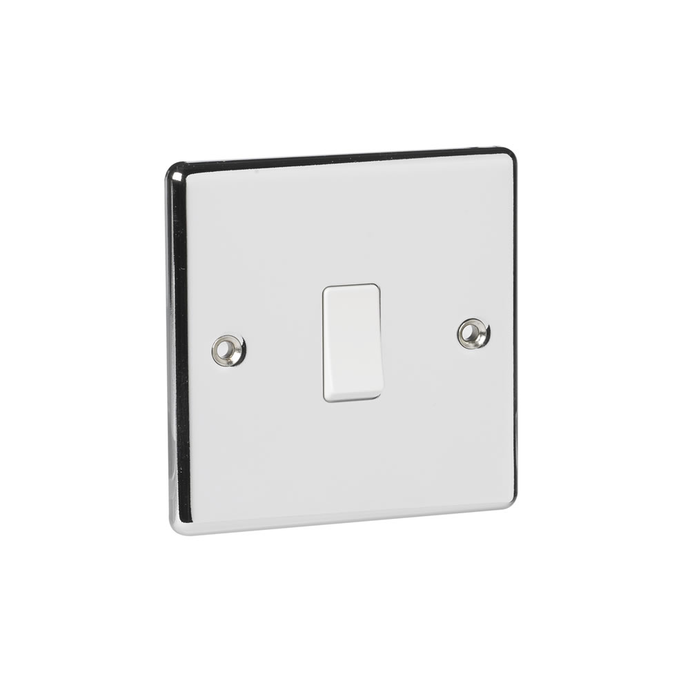 Wilko Single 2 Way Chrome Switch Image