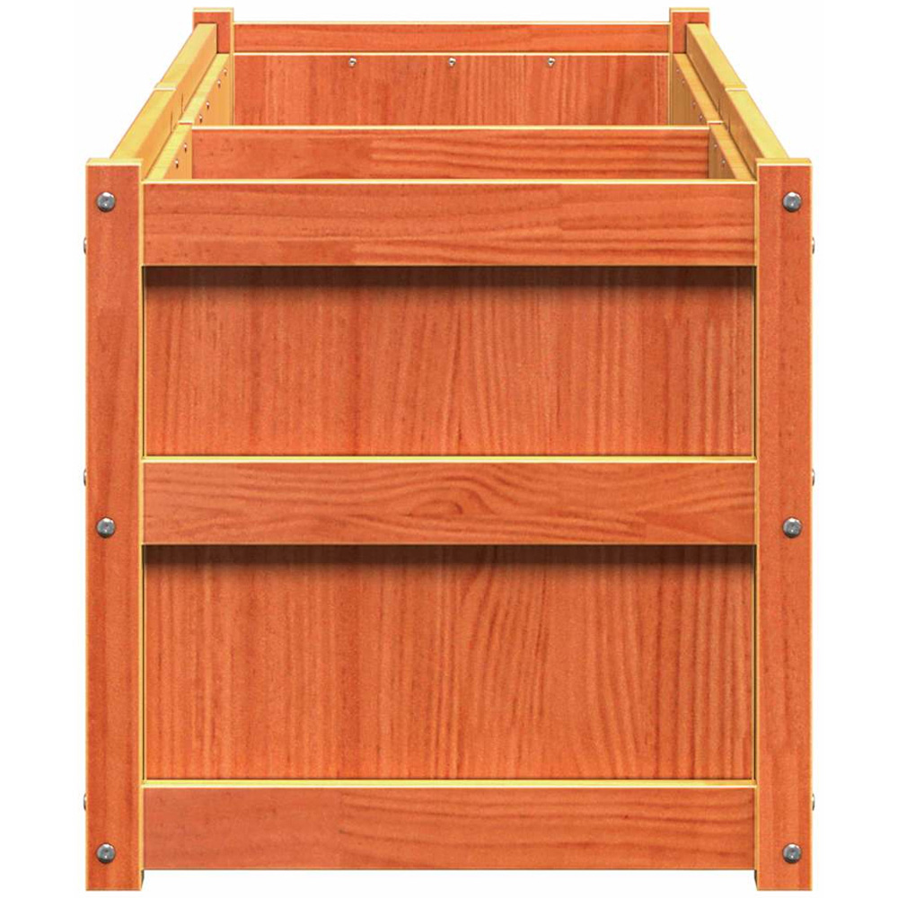 vidaXL Brown Solid Pine Wood Garden Planter 70 x 90 x 50cm Image 6