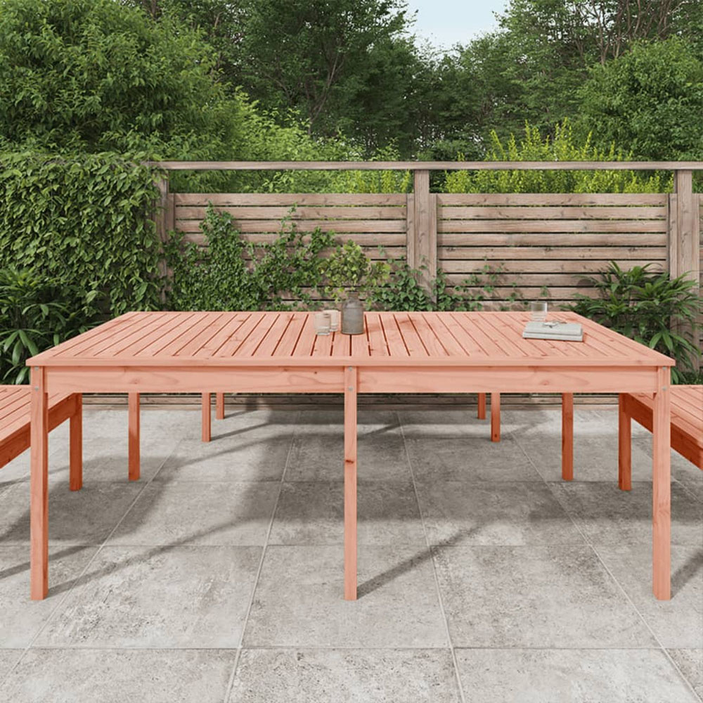 vidaXL 8 Seater Solid Douglas Wood Garden Dining Table Natural Image 1