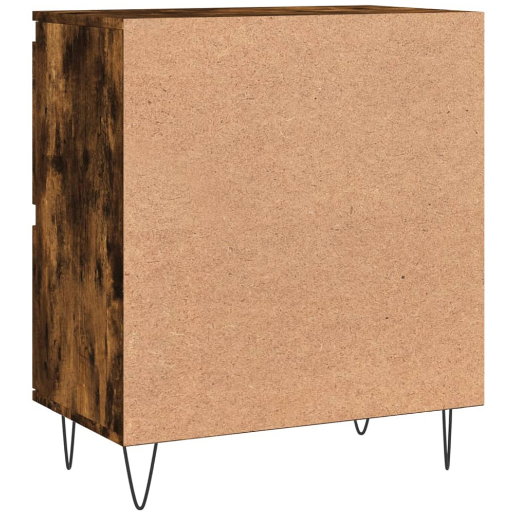 vidaXL 4 Door Smoked Oak Sideboard with Metal Legs Image 8