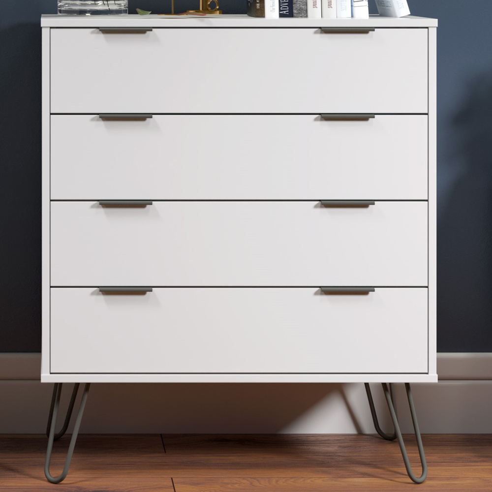 Core Products Augusta White 4 Drawer Chest of Drawers Image 1