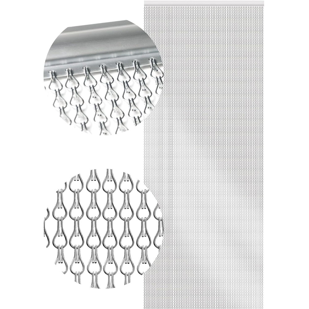 Xterminate Silver Chain Curtain Fly Screen Image 2