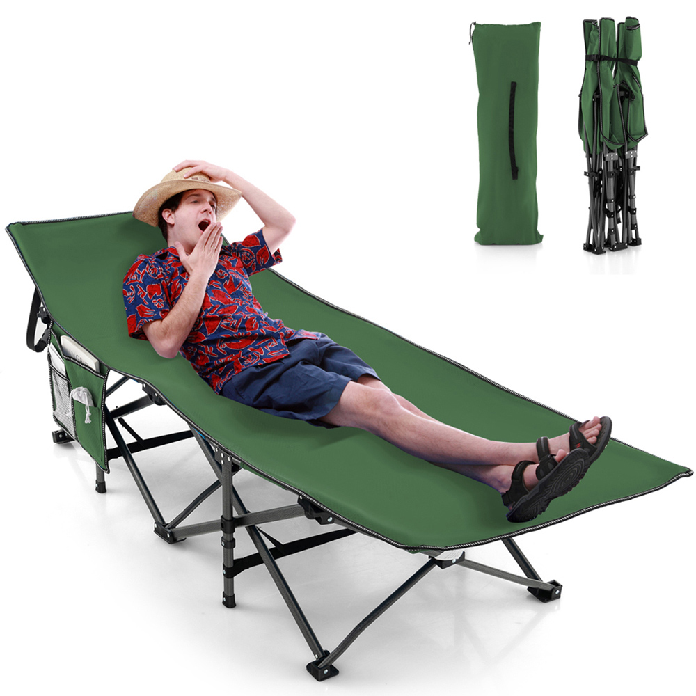 Costway Green Folding Camping Cot Image 3