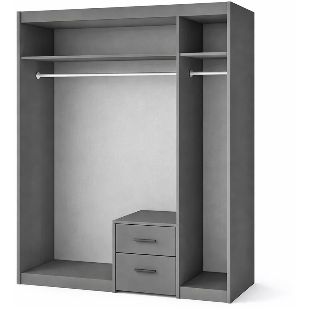 TJ'S Gerven 3 Door 2 Drawer Oak Wardrobe Image 4