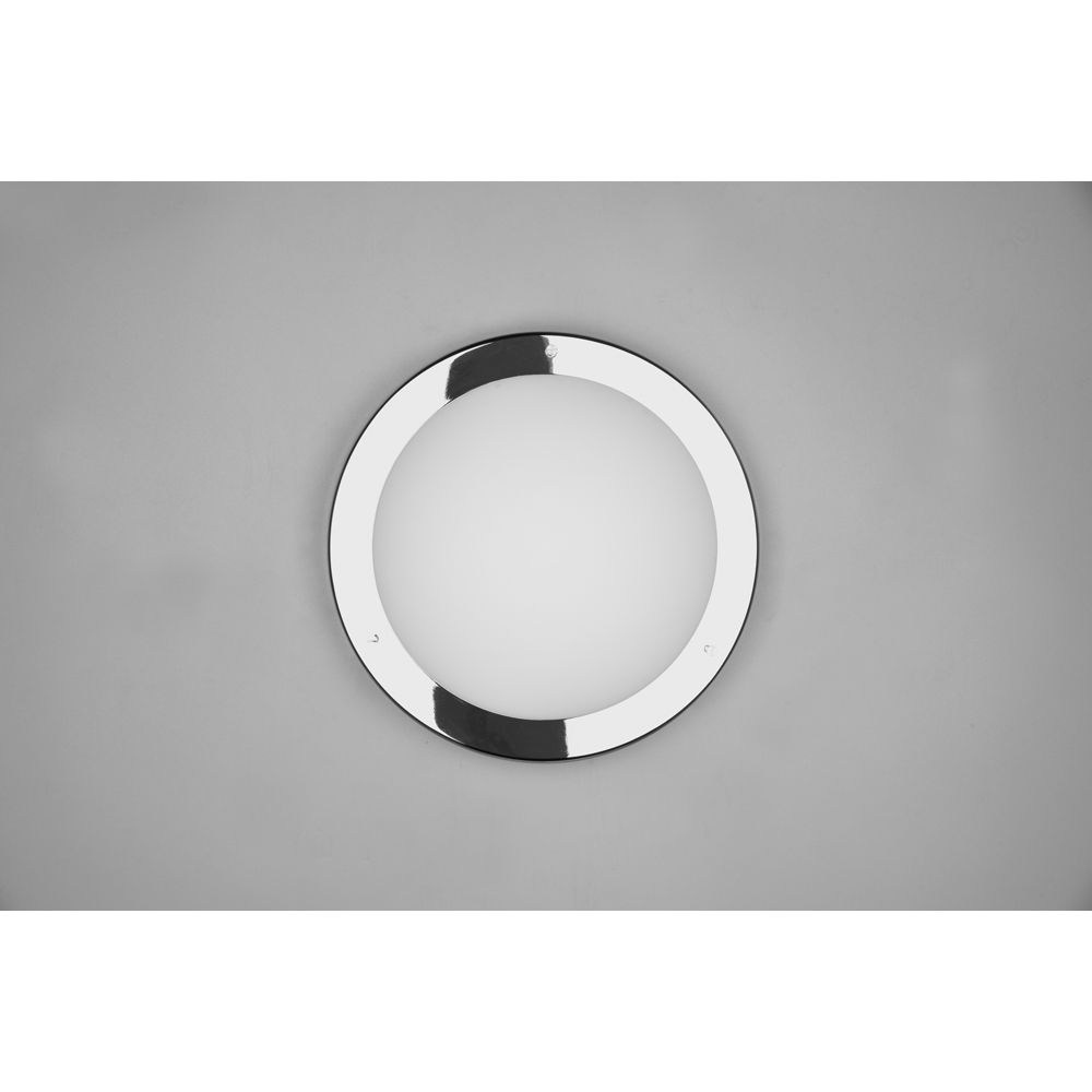 TRIO Condus Nickel Matt and White Opal Glass Ceiling Light Image 5