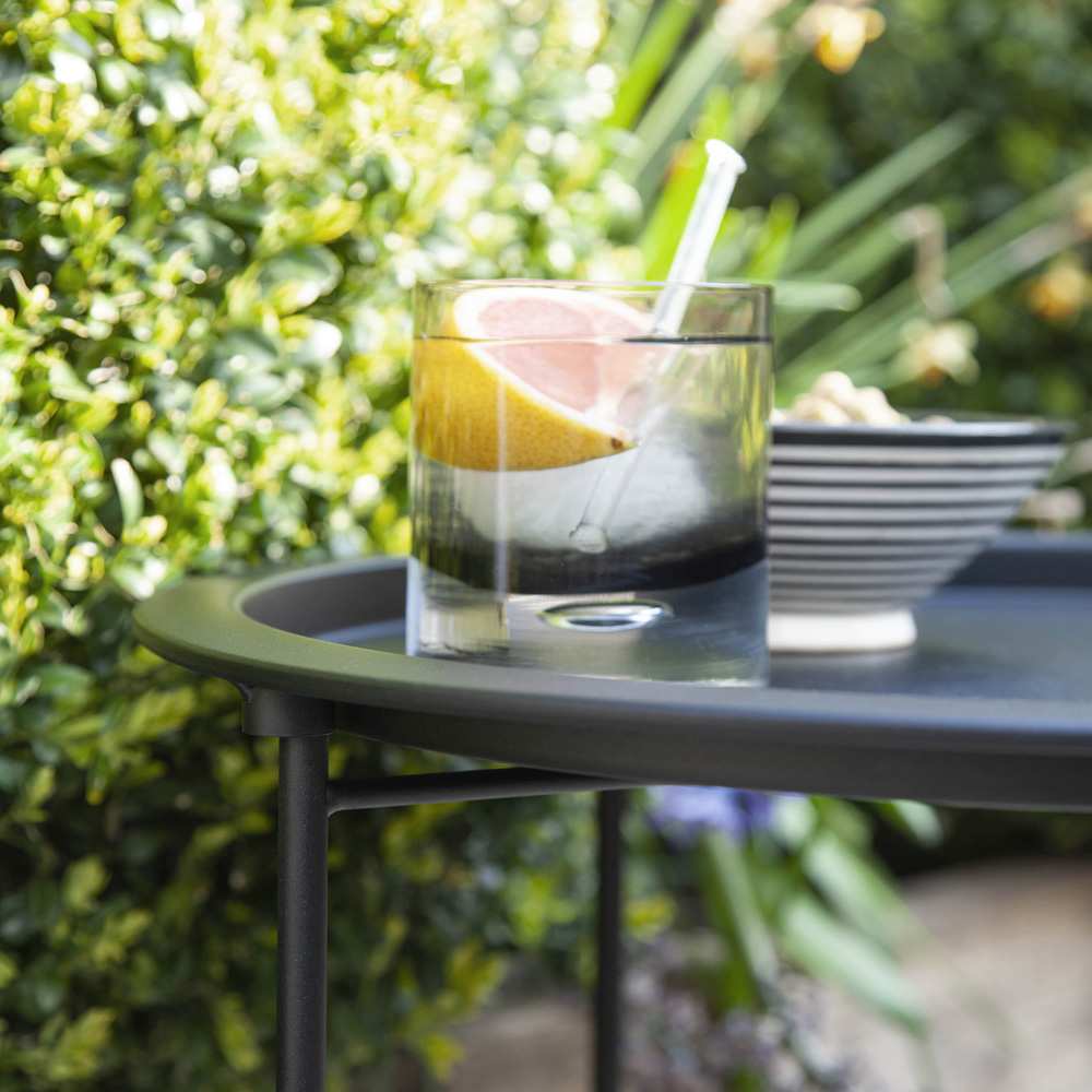 Noa and Nani Solid Black Foldable Garden Tray Table Image 3