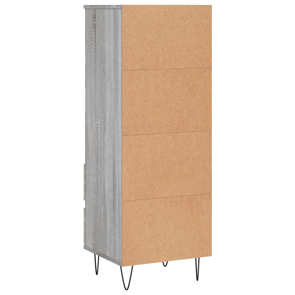 vidaXL 2 Drawer 3 Shelf Grey Sonoma Highboard Image 8