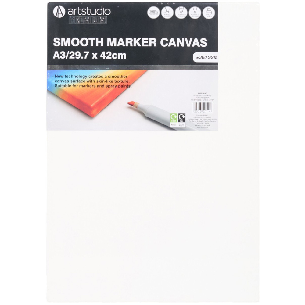 Smooth Marker Canvas White A3 Image 1