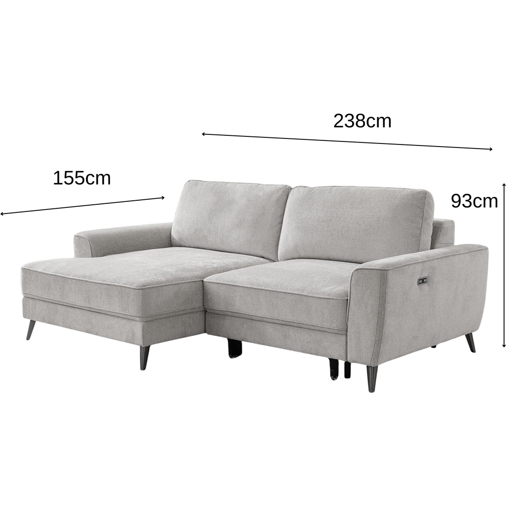 Bensonhurst 2 Seater Beige Right Hand Facing Power Bed with Wireless Remote Image 9